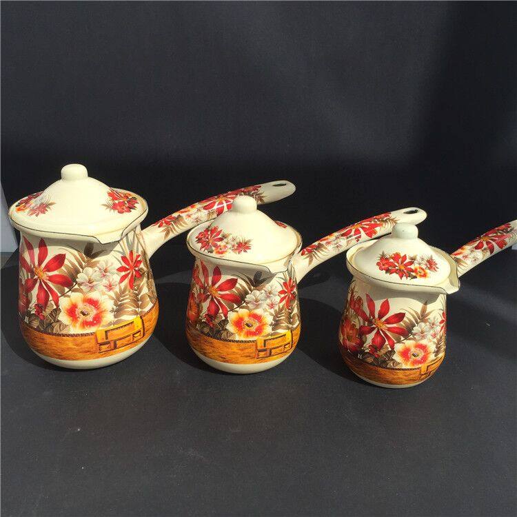 儿童珐琅搪瓷热奶壶手冲壶长柄冷热水杯奶杯咖啡杯烧水杯电磁炉用|ruв категории посуда, кофе, кофейник - от Buy2taobao.com для оказания профессиональной услуги покупки агента Taobao