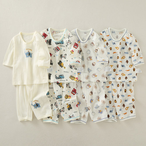 男童短袖七分裤套装透气家居服