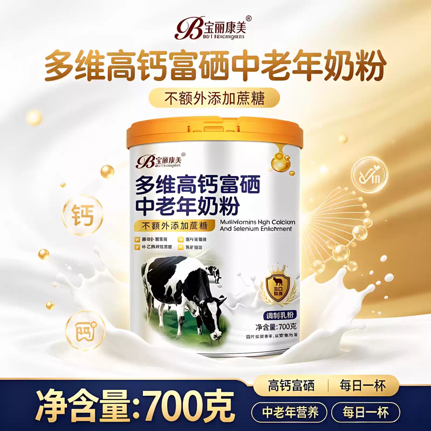 无添加蔗糖进口奶源调制乳粉营养