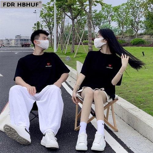 FDR夏季休闲潮流吸湿宽松T恤