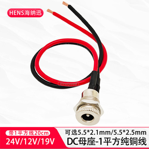 DC电源插座带纯铜线10A锂电口