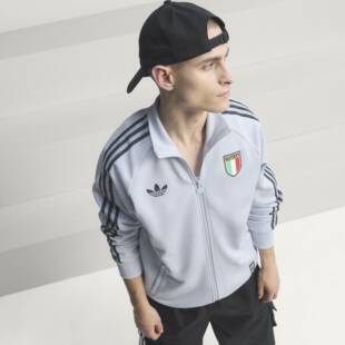 Adidas/阿迪达斯正品意大利队足球休闲文化漏斗领夹克外套JY9630