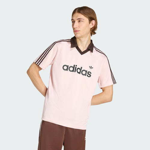 Adidas阿迪达斯三叶草男JSY 球衣风休闲运动短袖V领T恤KE3580