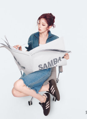 Adidas三叶草26年春季宋雨琦同款SAMBA OG运动休闲鞋T头IH9166