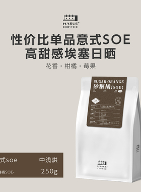 MARUS马路咖啡 单一产地意式咖啡豆砂糖橘SOE日晒美式拿铁中浅烘