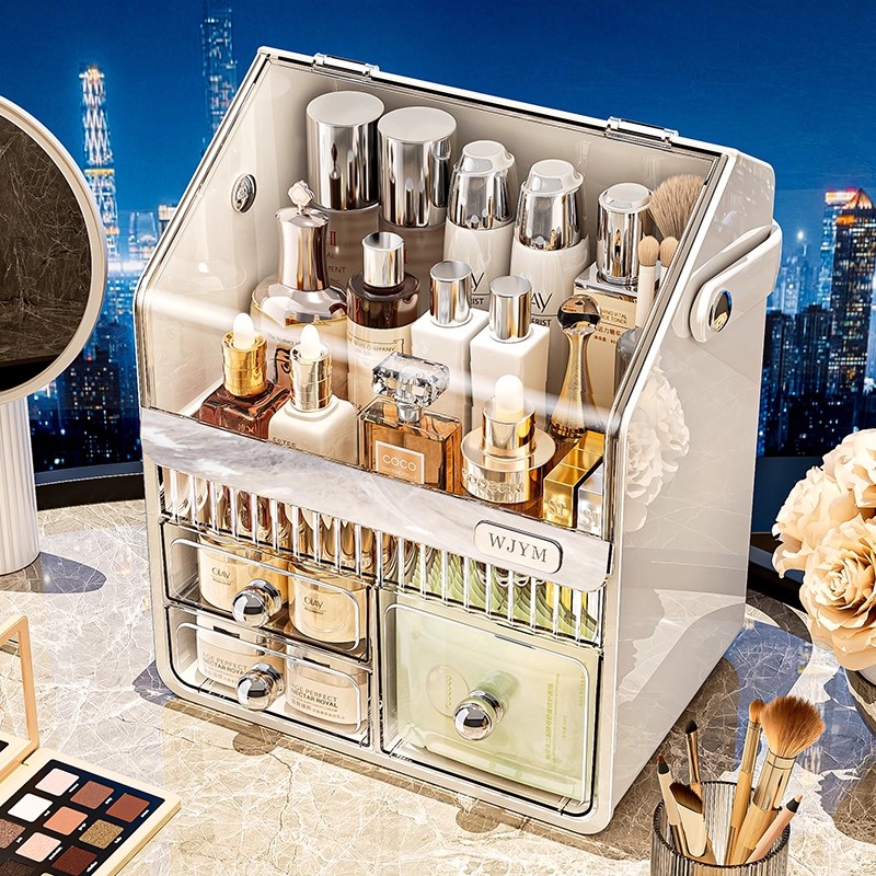 星优化妆品收纳盒大容量防尘