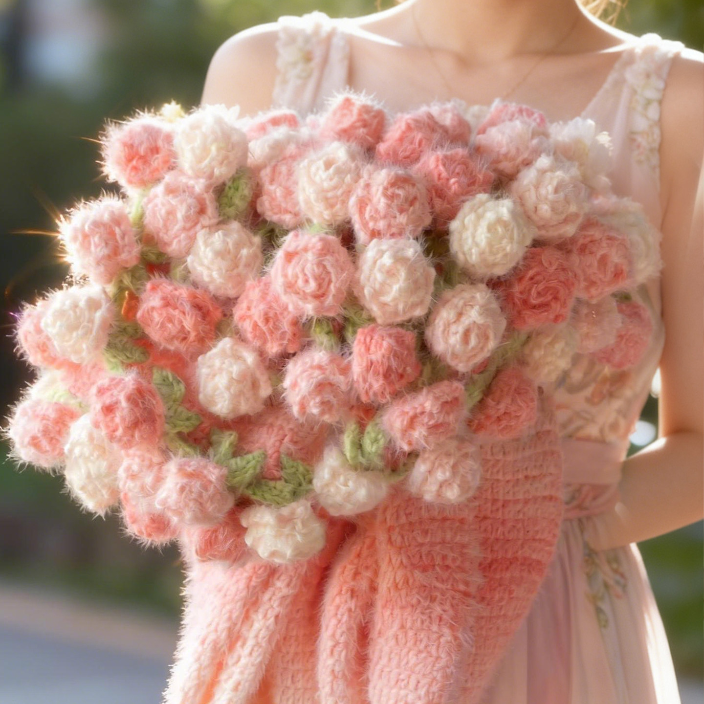 手工diy渐变色玫瑰花束毯子毛线编织魔法球花朵毯手捧花毛毯礼物,服饰配件/皮带/帽子/围巾,毛线,淘宝优惠券,粉丝福利购,淘宝优惠卷