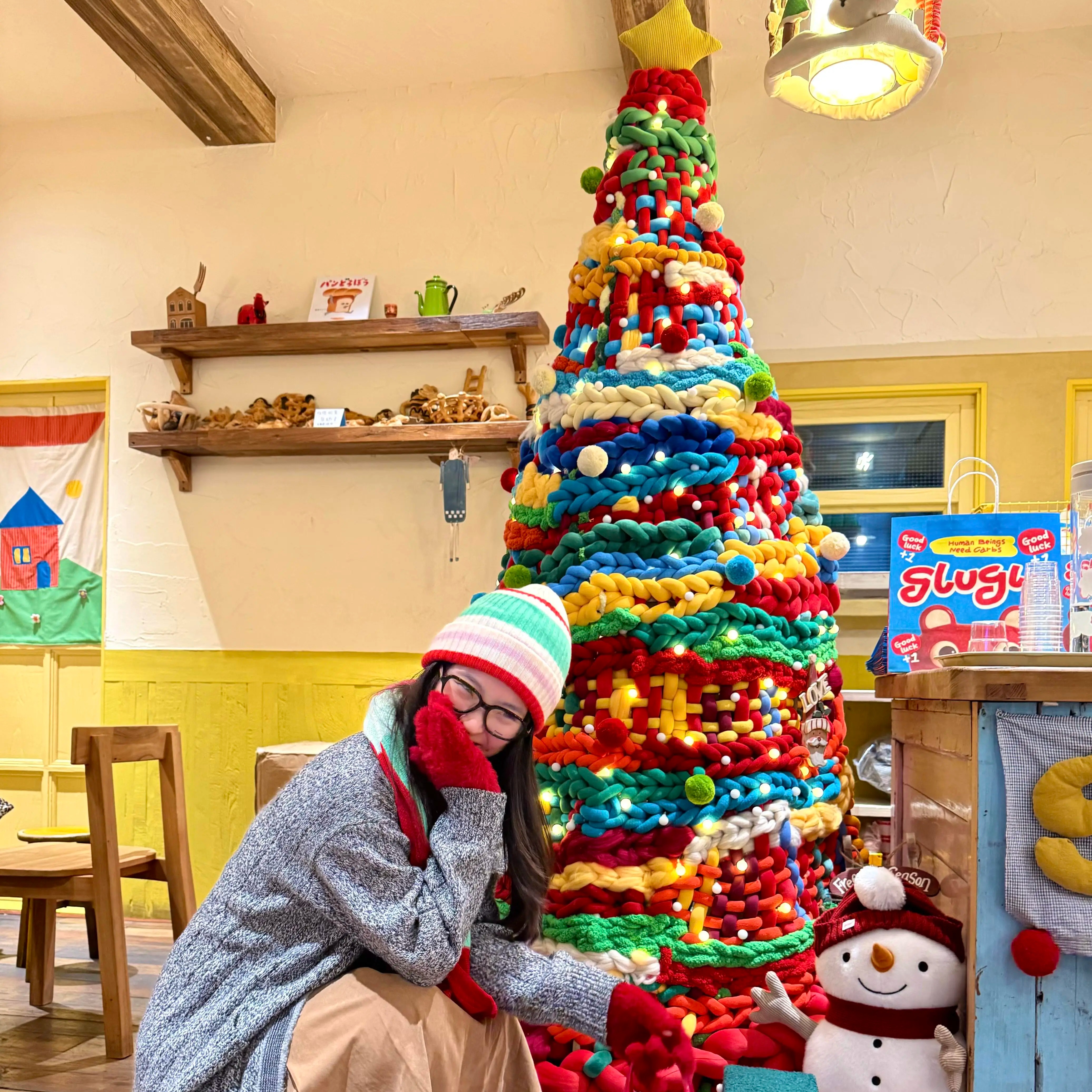 圣诞树手工diy毛线材料包超粗4cm冰岛毛线环创装饰活动布置灌心棉