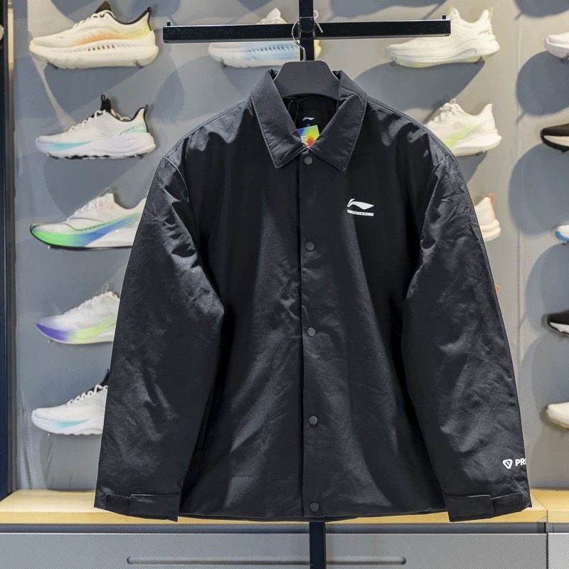 李宁男子棉夹克2025冬季新款CBA篮球系列翻领宽松休闲外套AJMV071,运动服/休闲服装,运动风衣,淘宝优惠券,粉丝福利购,淘宝优惠卷