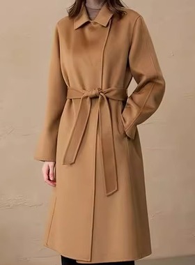 2025秋冬CEID大衣双面山羊绒一粒扣经典款气质毛呢外套羊绒大衣女