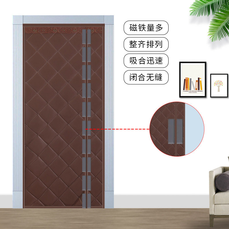 侧开棉门帘家用空调保温PU皮挡风