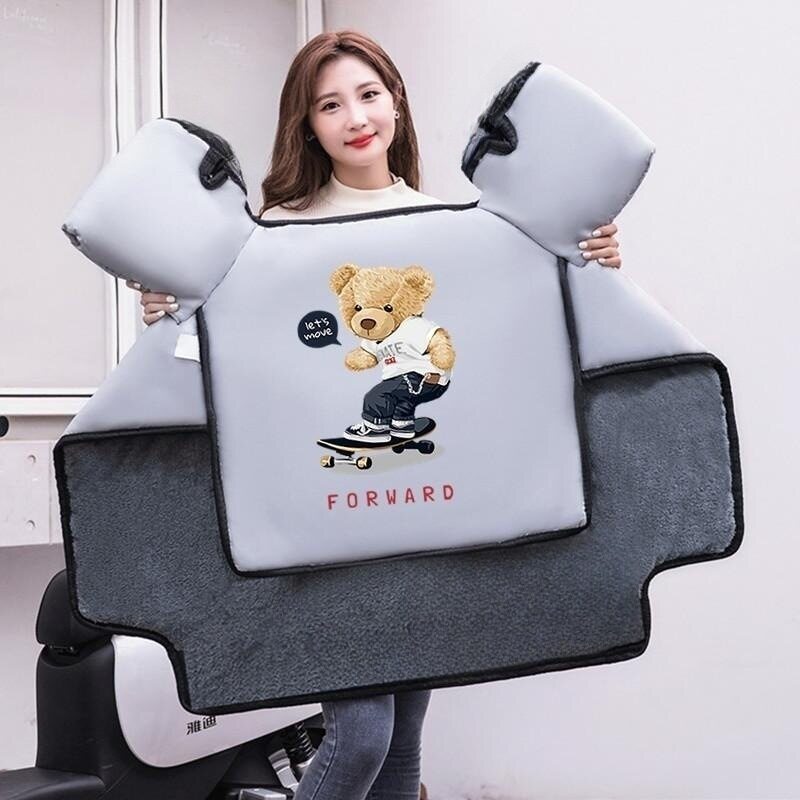 新疆包邮电动车挡风被冬季加绒加厚防风防寒电动摩托车保暖挡风罩