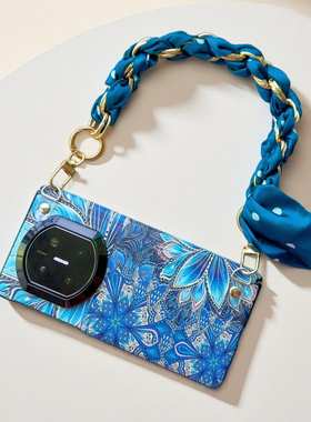 新品适用华为matex7手机壳x6民族风高级女款手提链荣耀V6磁吸中轴防摔oppoN6折叠屏保护壳奢华壳膜一体轻薄款