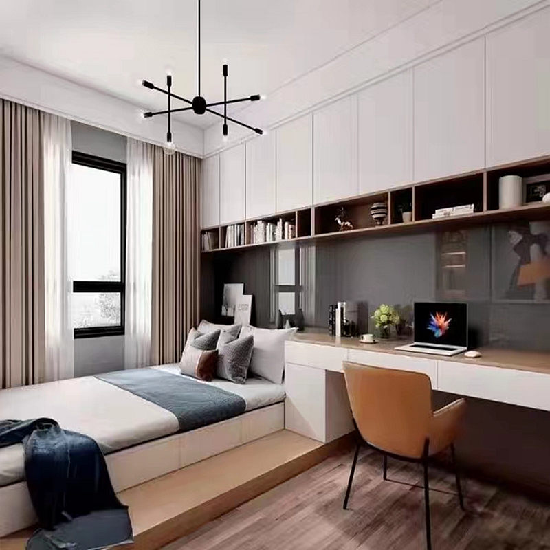 实木榻榻米定制书房榻榻米床柜一体定做飘窗榻榻米床儿童房设计