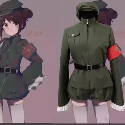 APH黑塔利亚cos服 娘塔利亚 王春燕 中国军队服cosplay动漫服装