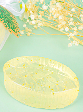 韩版树叶金箔皂精油皂黄金手工皂保湿沐浴肌肤清洁洗澡沐浴原味清