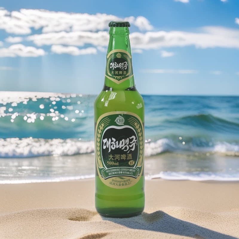 朝鲜平壤啤酒黄啤特产原装进口丹东旅游平壤鸭绿江胜大同江纪念品