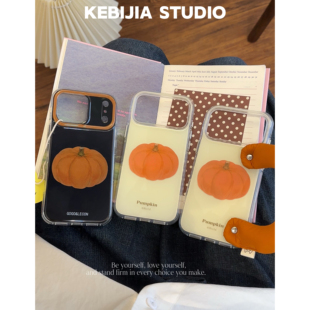 13手机壳 iPhone16 ins韩系小众南瓜插画适用苹果17promax