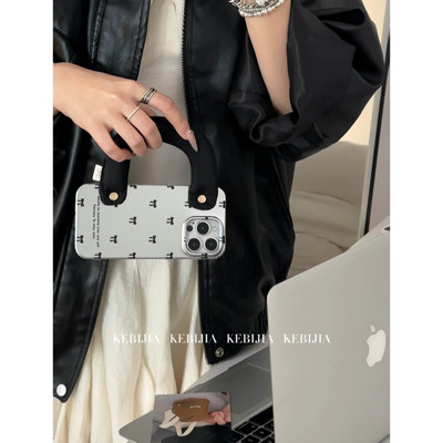 ins设计感手提蝴蝶结电镀壳防摔适用于苹果17promax16/15/14手机壳