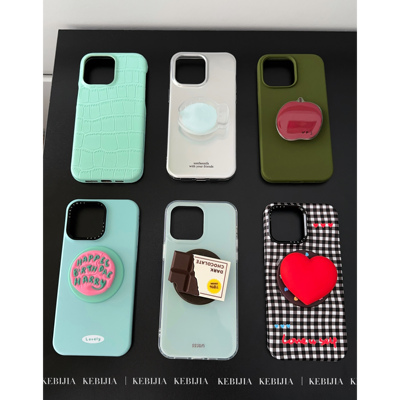 ins韩系绿色系列磁吸苹果爱心适用于苹果17promax16/15/14手机壳