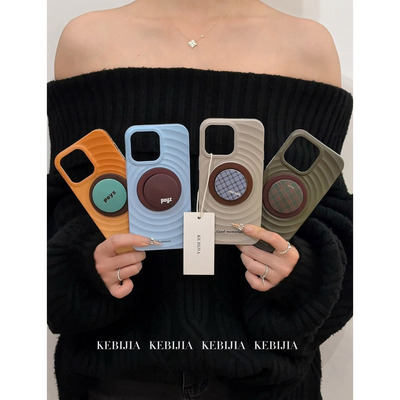 ins简约风磁吸壳支架菲林壳防摔适用于苹果16promax15/14手机壳