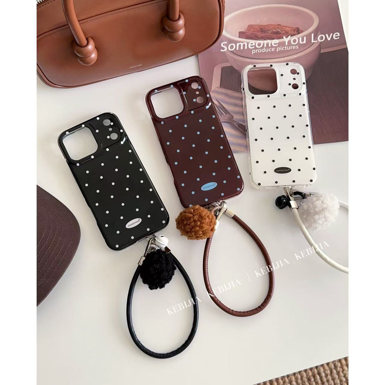 ins韩风波点毛球挂绳imd防摔适用于苹果17promax15/16手机壳,3C数码配件,手机保护套/壳,淘宝优惠券,粉丝福利购,淘宝优惠卷