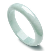 缅甸老坑冰种翡翠色旺夫真玉手镯女玉石翠绿玉镯子女款 圆镯送人礼