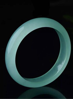 翡翠色浅绿色玉石手镯女款新翠玉镯石英岩玉镯子会销礼品