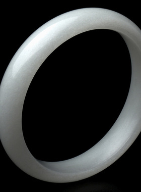 白玉手镯 女款天然级玉镯子 羊脂玉白玉手环三八妇女节礼物