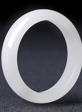 新疆和田白玉手镯女款货羊脂昆仑玉镯子金丝玉饰手饰品货源