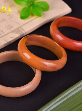 密玉手镯新疆金丝玉石英岩玉玉镯加宽玉石玉器饰品货源