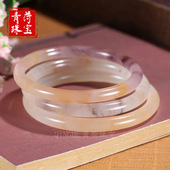 新疆金丝玉紫罗兰手镯佘太翠玉石美人镯女戈壁玉飘花镯子现货