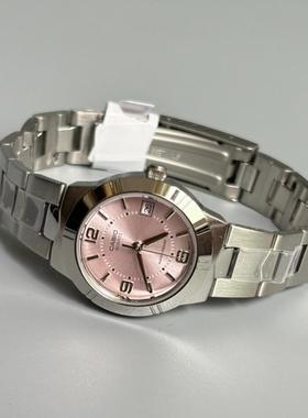 卡西欧女士学生碎碎冰指针石英粉色小表盘女表LTP-1241D-4A/2A