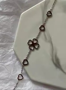 Blin爱心四叶草情侣手链情侣礼物