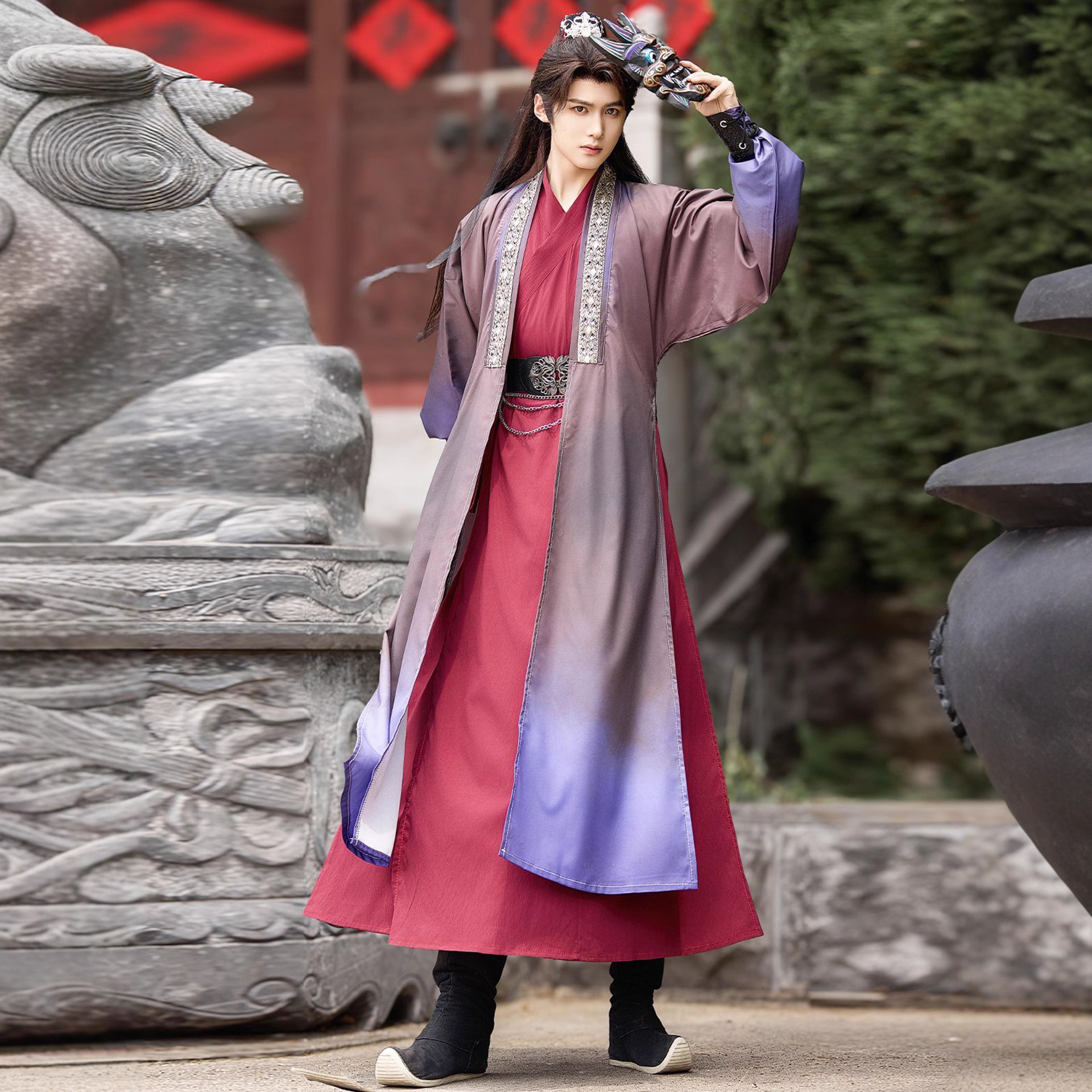 原创汉服宋制2025新款男女CP交领长袍cos鬼王中国风少年国风古装