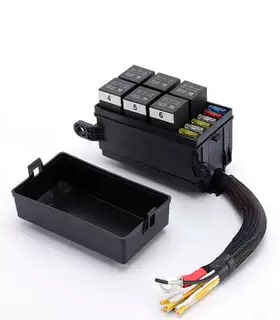 汽车越野车射灯长条灯壁灯改装控制12V24V40A大电流6路保险丝盒
