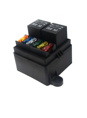 汽车房车2路直流电12V24V40A80A射灯长条灯改装大电流控制保险盒