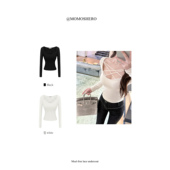 绑带蕾丝Tee ——date氛围品 名伶 即刻巴掌腰 黑天鹅