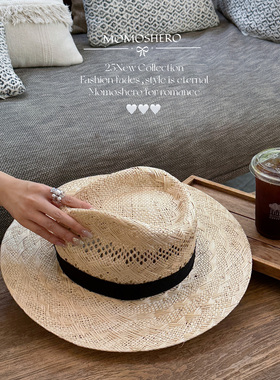 现货 轻松get博主感 质感满分！天然剑麻百搭防晒爵士顶草帽