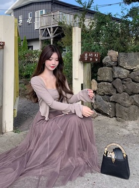 现货【紫滕花之梦】“穿上忍不住转圈圈”仙仙少女柔雾氛围感纱裙