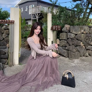 现货【紫滕花之梦】“穿上忍不住转圈圈”仙仙少女柔雾氛围感纱裙