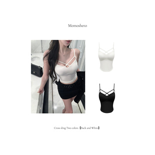 Momoshero【“人鱼线”吊带】3D聚拢！自带胸垫！莱赛尔交叉吊带