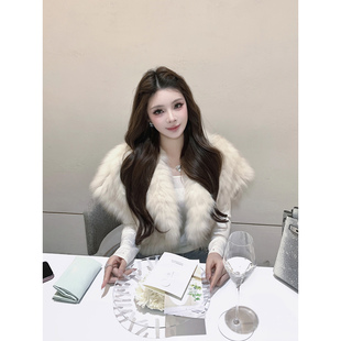 橱窗C位级 进口狐狸毛 皮草马甲外套 娇气小妲己 Momoshero