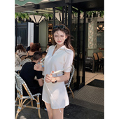 现货 短裤 啊lo华夫格 baby软软线—26支100%绵羊毛polo领上衣