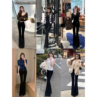 羽绒一体绒 ——Office精英版 至黑皮袢微喇叭 嫩钱小黑裤