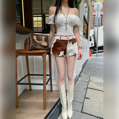 现货【美式Doll】全网D家调性品 ins博主上身款毛皮短裤