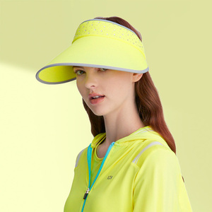 【招财黄色】后益hoii防晒帽女夏防紫外线大帽檐轻巧可折叠遮阳帽