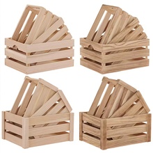 实木收纳复古木框箱木条箱超市陈列道具装饰木筐长方形木箱子定制