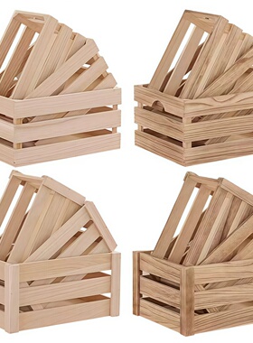 实木收纳复古木框箱木条箱超市陈列道具装饰木筐长方形木箱子定制