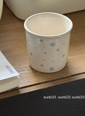 秋冬氛围雪花陶瓷杯咖啡杯